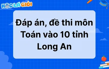Đáp án, đề thi môn Toán vào 10 tỉnh Long An 2025