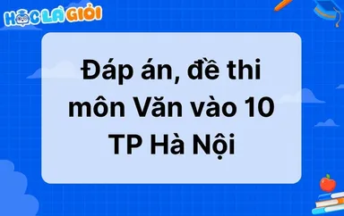 Đáp án, đề thi môn Văn vào 10 tỉnh TP Hà Nội 2025