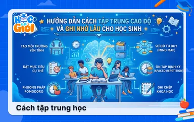 Các cách tập trung học cao độ và ghi nhớ lâu cho học sinh