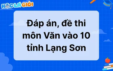 Đáp án, đề thi môn Văn vào 10 tỉnh Lạng Sơn 2025