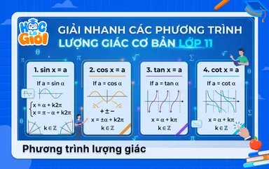 Mẹo giải nhanh các phương trình lượng giác cơ bản lớp 11