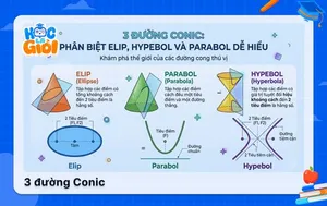 3 đường Conic: Phân biệt Elip, Hypebol và Parabol dễ hiểu
