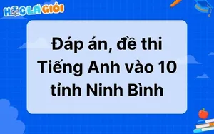 Đáp án, đề thi Tiếng Anh vào 10 tỉnh Ninh Bình 2025