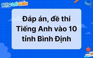 Đáp án, đề thi Tiếng Anh vào 10 tỉnh Bình Định 2025