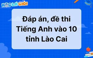 Đáp án, đề thi Tiếng Anh vào 10 tỉnh Lào Cai 2025
