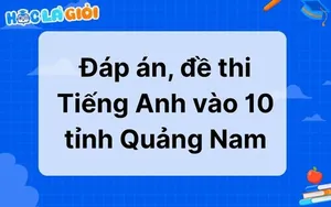 Đáp án, đề thi Tiếng Anh vào 10 tỉnh Quảng Nam 2025