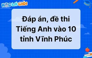 Đáp án, đề thi Tiếng Anh vào 10 tỉnh Vĩnh Phúc 2025