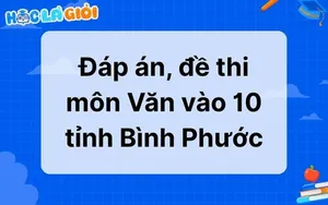 Đáp án, đề thi môn Văn vào 10 tỉnh Bình Phước 2025