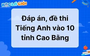 Đáp án, đề thi Tiếng Anh vào 10 tỉnh Cao Bằng 2025