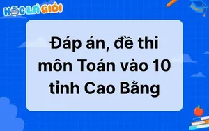 Đáp án, đề thi môn Toán vào 10 tỉnh Cao Bằng 2025
