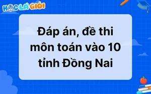 Đáp án, đề thi môn Toán vào 10 tỉnh Đồng Nai 2025