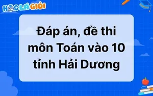 Đáp án, đề thi môn Toán vào 10 tỉnh Hải Dương 2025