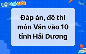 Đáp án, đề thi môn Văn vào 10 tỉnh Hải Dương 2025