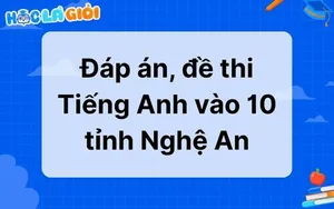 Đáp án, đề thi Tiếng Anh vào 10 tỉnh Nghệ An 2025