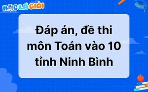 Đáp án, đề thi môn Toán vào 10 tỉnh Ninh Bình 2025