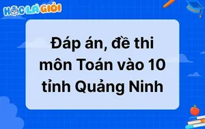Đáp án, đề thi môn Toán vào 10 tỉnh Quảng Ninh 2025