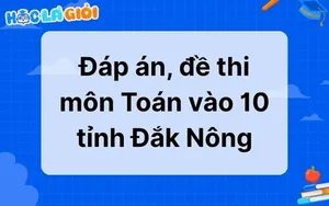 Đáp án, đề thi môn Toán vào 10 tỉnh Đắk Nông 2025