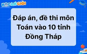 Đáp án, đề thi môn Toán vào 10 tỉnh Đồng Tháp 2025