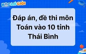 Đáp án, đề thi môn Toán vào 10 tỉnh Thái Bình 2025