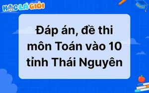 Đáp án, đề thi môn Toán vào 10 tỉnh Thái Nguyên 2025