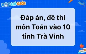 Đáp án, đề thi môn Toán vào 10 tỉnh Trà Vinh 2025