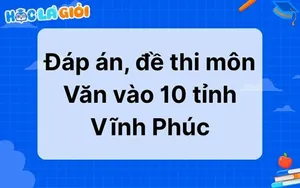 Đáp án, đề thi môn Văn vào 10 tỉnh Vĩnh Phúc 2025