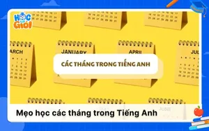 Mẹo học các tháng trong Tiếng Anh nhanh chóng và dễ nhớ
