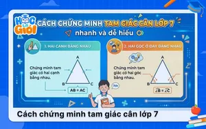 Cách chứng minh tam giác cân lớp 7 nhanh và dễ hiểu