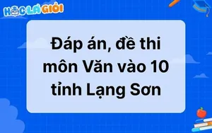 Đáp án, đề thi môn Văn vào 10 tỉnh Lạng Sơn 2025