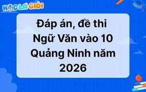 Đáp án, đề thi Ngữ Văn vào 10 Quảng Ninh 2026-2027