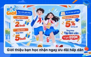 Giới thiệu bạn cùng học nhận ngay ưu đãi hấp dẫn từ Học là Giỏi