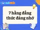 Bí kíp học thuộc 7 hằng đẳng thức lớp 8