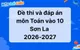 Đáp án, đề thi Toán vào 10 Sơn La 2026-2027 